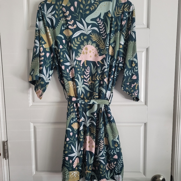 NWOT Modcloth Dinosaur Floral Robe - Picture 5 of 9